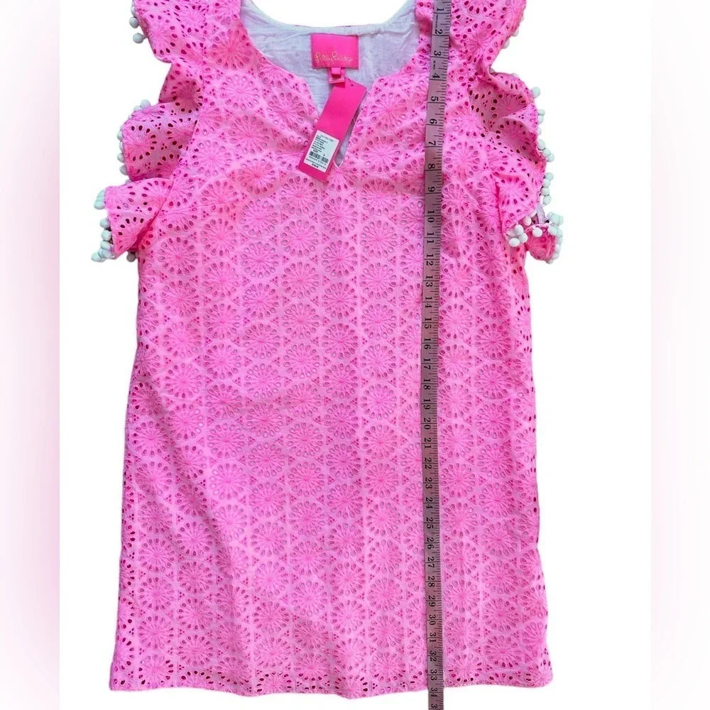 LILLY PULITZER Small Astara in Prosecco Pink Neon Geo Eyelet dress - Picture 12 of 16